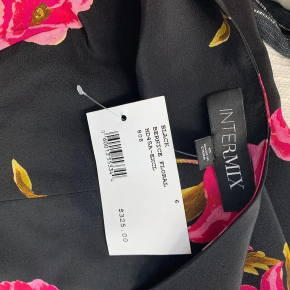 Intermix Bernice Floral Mini Dress in Black - Picture 12 of 12